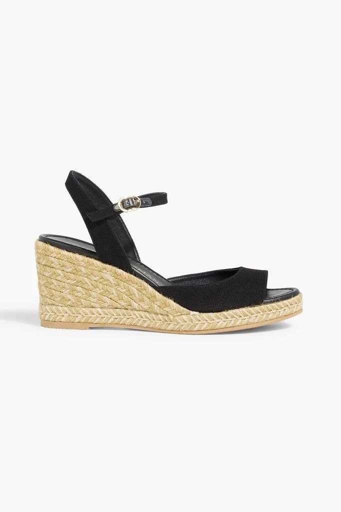 商品Stuart Weitzman|Tia canvas espadrille wedge sandals,价格¥1312,第1张图片