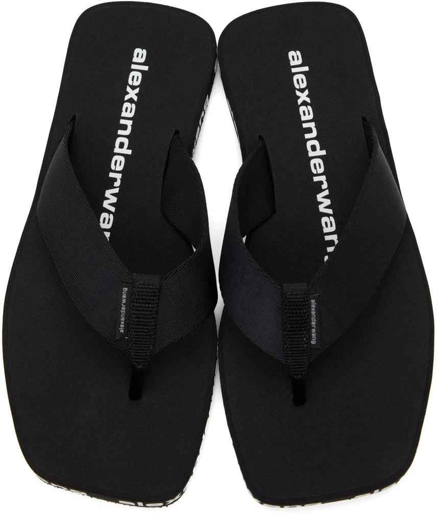 商品Alexander Wang|Black AW Nylon Logo Flat Sandals,价格¥667,第5张图片详细描述
