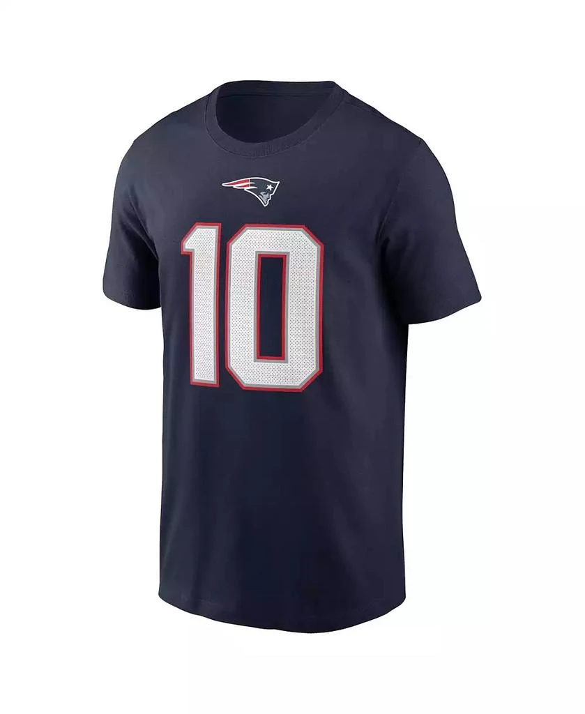 商品NIKE|Men's Mac Jones Navy New England Patriots 2021 NFL Draft First Round Pick Player Name & Number T-shirt,价格¥301,第2张图片详细描述