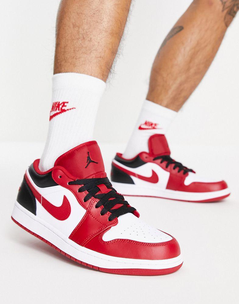 商品Jordan|Air Jordan 1 Low trainers in red/white,价格¥881,第5张图片详细描述