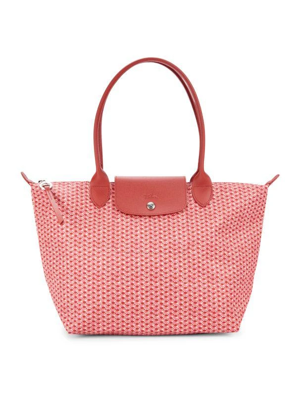 商品Longchamp|Printed Leather Trim Tote,价格¥987,第1张图片