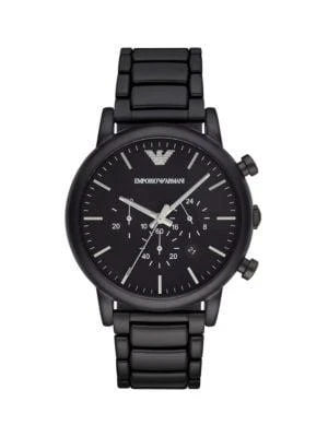 商品Emporio Armani|阿玛尼哑光黑-男士石英手表  ,价格¥1089,第1张图片