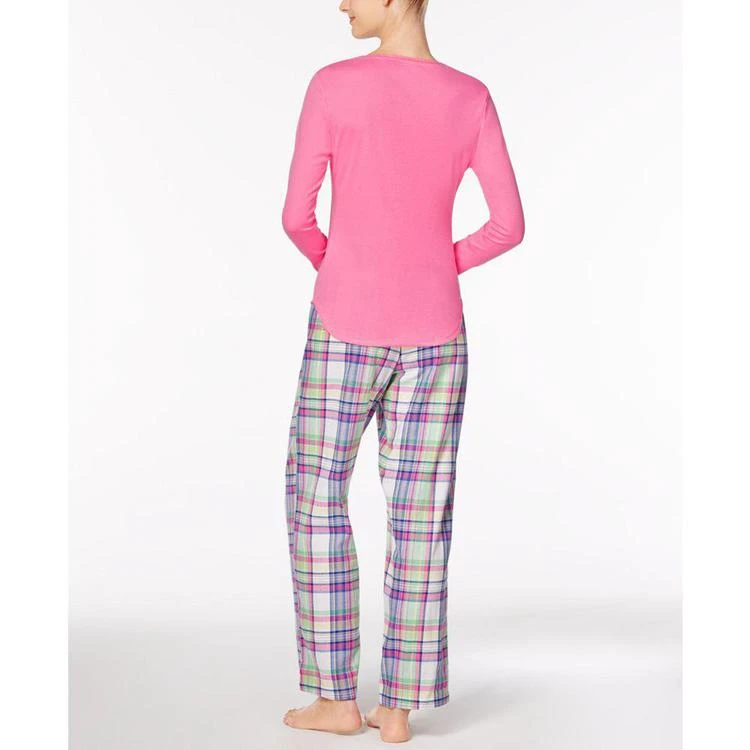 商品Ralph Lauren|Henley Top & Brushed Cotton Twill Pants Pajama Set,价格¥256,第1张图片