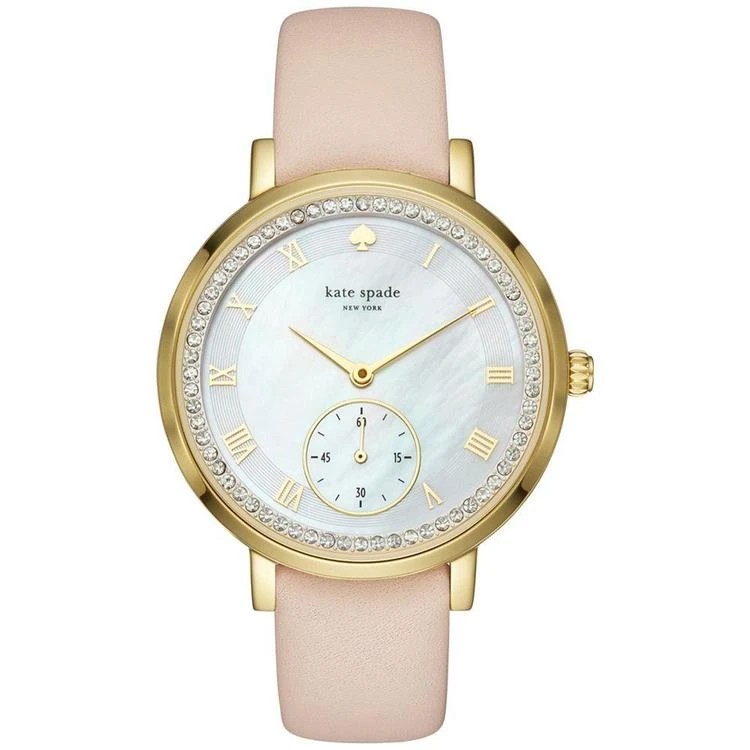 商品Kate Spade|Women's Monterey Vachetta Leather Strap 腕表 38mm KSW1293,价格¥936,第1张图片