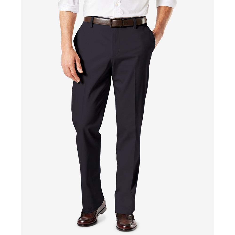 商品Dockers|Men's Signature Lux Cotton Straight Fit Creased Stretch Khaki Pants,价格¥463,第1张图片