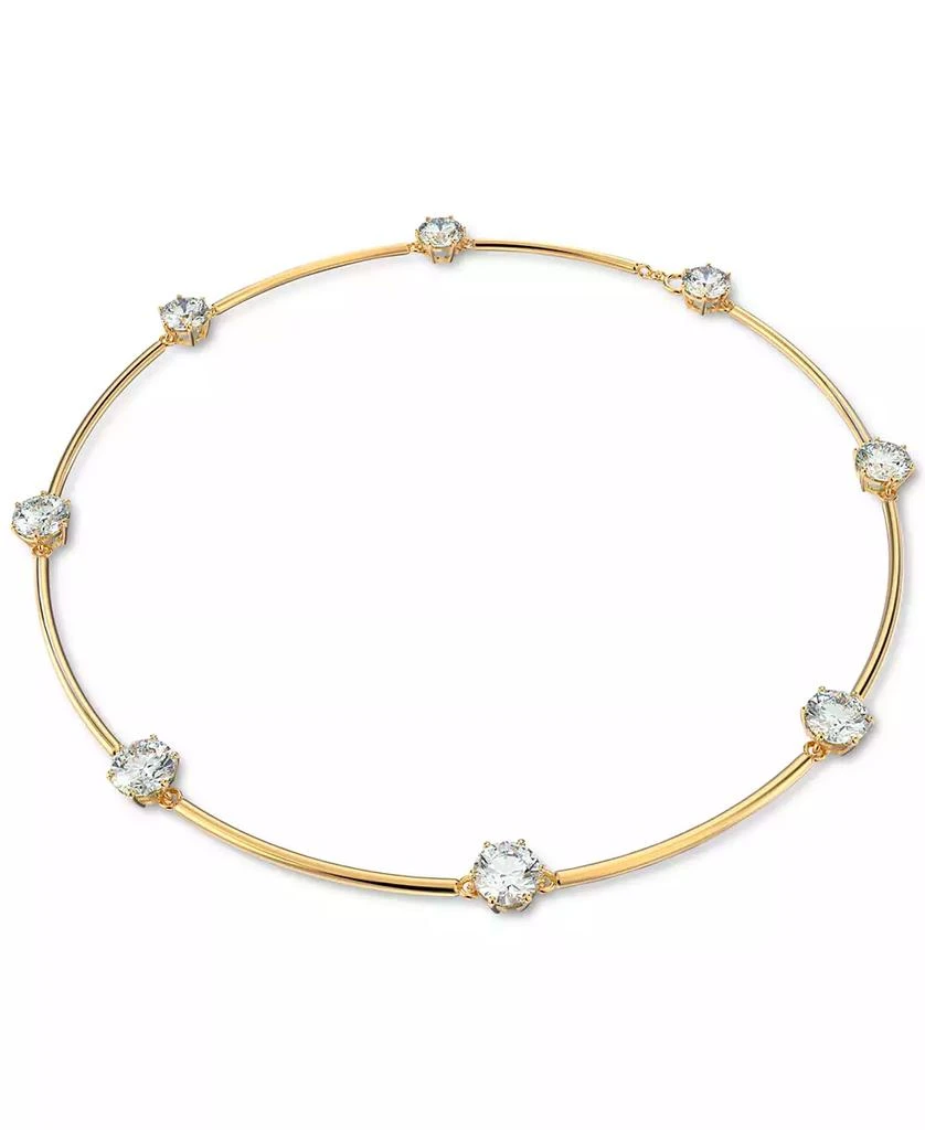 商品Swarovski|Gold-Tone Crystal Studded Choker Necklace, 14-1/8" + 2" extender,价格¥1512,第1张图片