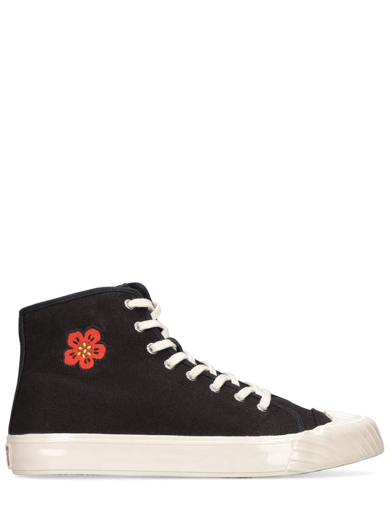 商品Kenzo|Boke Logo Cotton High Top Sneakers,价格¥1346,第1张图片
