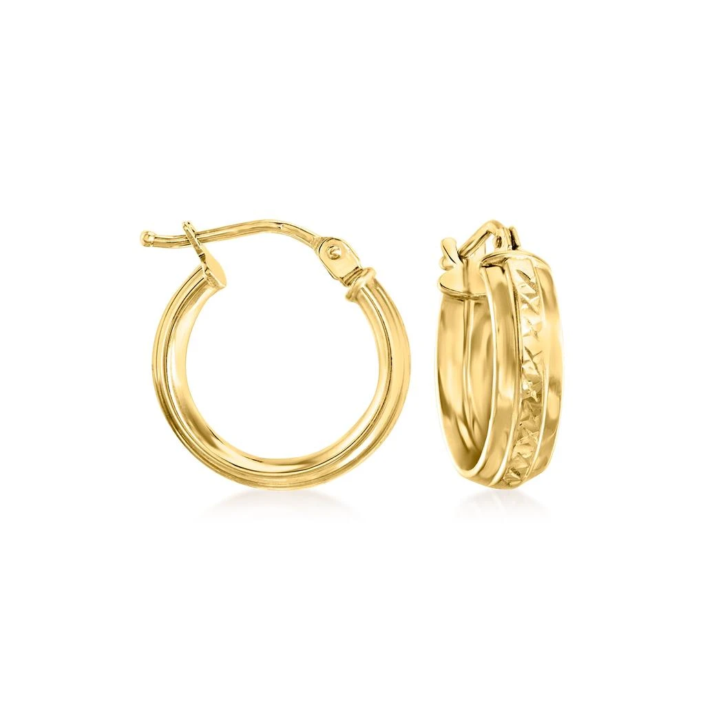 商品Ross-Simons|Ross-Simons Italian 14kt Yellow Gold Huggie Hoop Earrings,价格¥1119,第1张图片