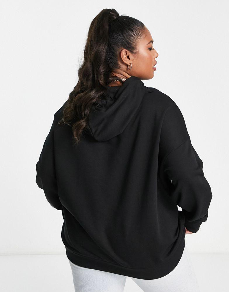 ASOS DESIGN Curve oversized hoodie in black商品第2张图片规格展示