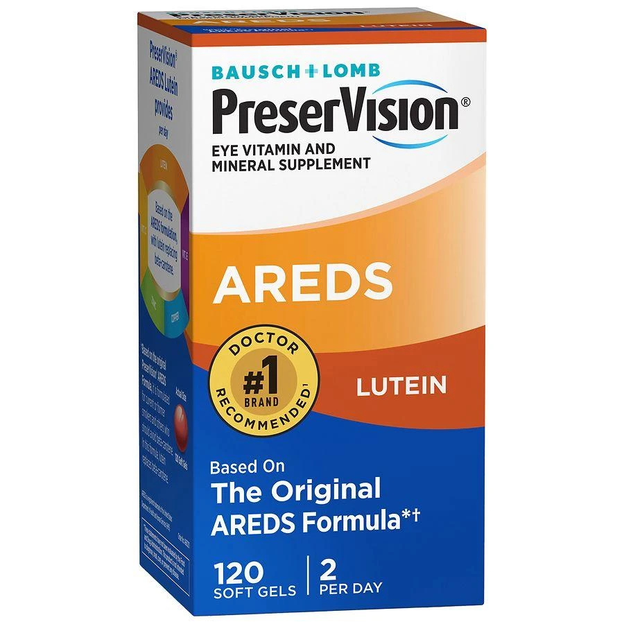 商品PreserVision|AREDS Lutein Eye Vitamin & Mineral Supplement, Beta-Carotene Free, Soft Gels,价格¥234,第3张图片详细描述