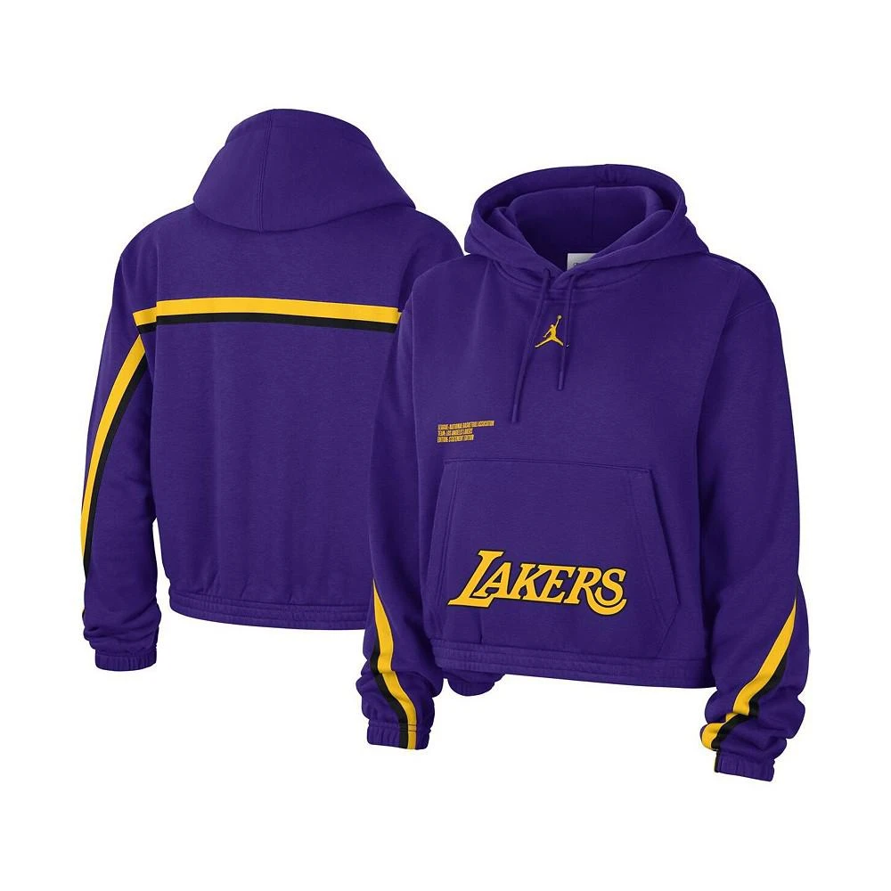 商品Jordan|Women's Brand Purple Los Angeles Lakers Courtside Statement Edition Pullover Hoodie,价格¥420,第1张图片