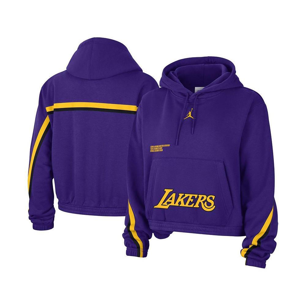 商品Jordan|Women's Brand Purple Los Angeles Lakers Courtside Statement Edition Pullover Hoodie,价格¥522,第1张图片