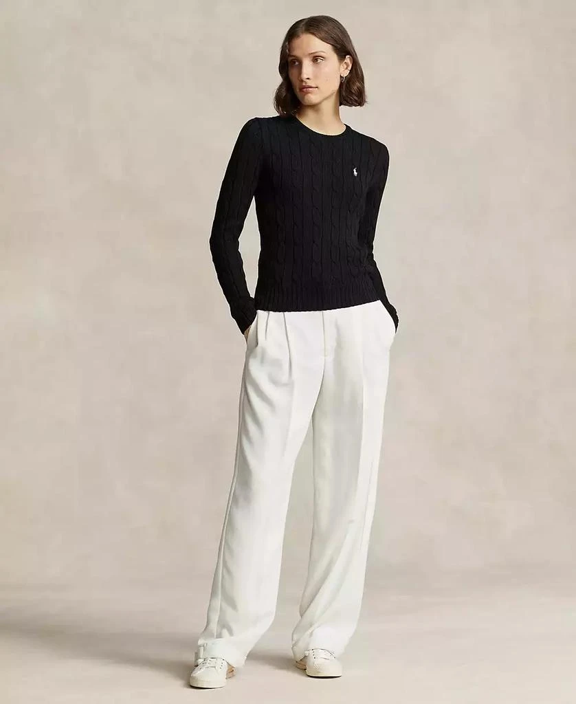 商品Ralph Lauren|Women's Cable-Knit Cotton Crewneck Sweater,价格¥1244,第4张图片详细描述