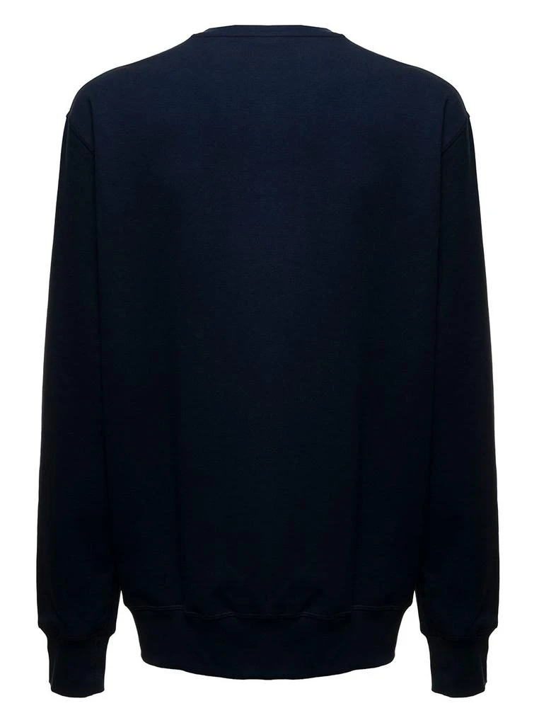 商品Alexander McQueen|Blue Fleece Cotton Sweatshirt With Tone-on-tone Logo Print On The Front Alexander Mcqueen Man,价格¥3406,第2张图片详细描述