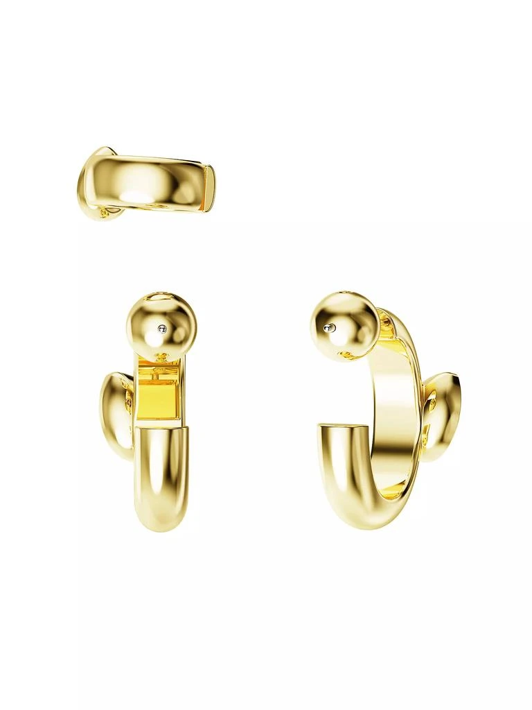 商品Swarovski|Dextera Goldtone & Crystal Hoop Earrings & Ear Cuff Set,价格¥1417,第4张图片详细描述