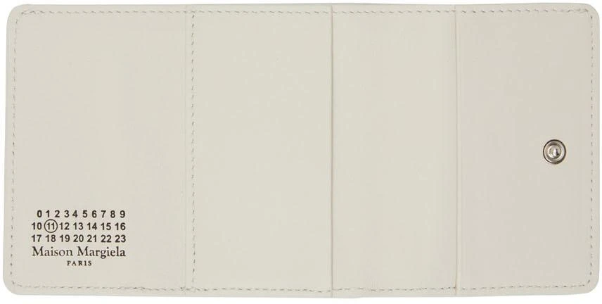 商品MAISON MARGIELA|Gray Leather Trifold Card Holder,价格¥4456,第3张图片详细描述
