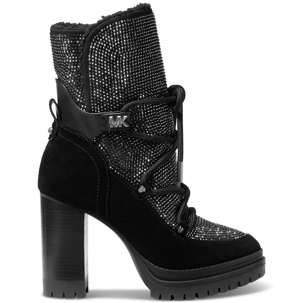 商品Michael Kors|Women's Culver Embellished Snow Lace-Up Booties,价格¥833,第2张图片详细描述