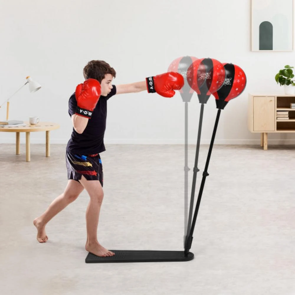 商品Hivvago|Kids Punching Bag with Adjustable Stand and Boxing Gloves,价格¥337,第2张图片详细描述