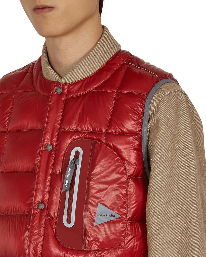 Diamond Stitch Down Vest Red 商品