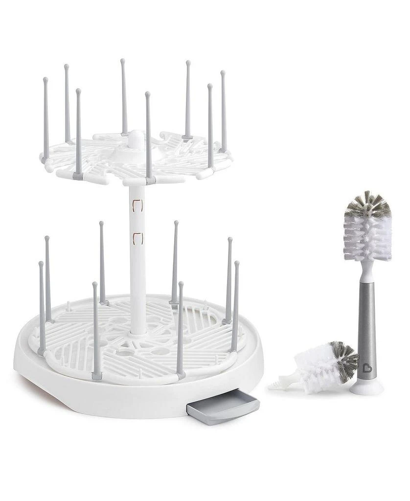 商品Munchkin|High Capacity Drying Rack and Shine Stainless Steel Bottle Brush,价格¥268,第1张图片