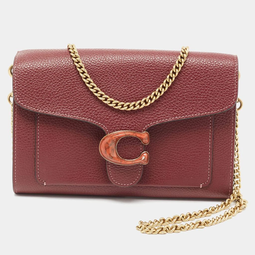 商品Coach|Coach Burgundy Pebbled Leather Tabby 26 Shoulder Bag,价格¥1391,第1张图片