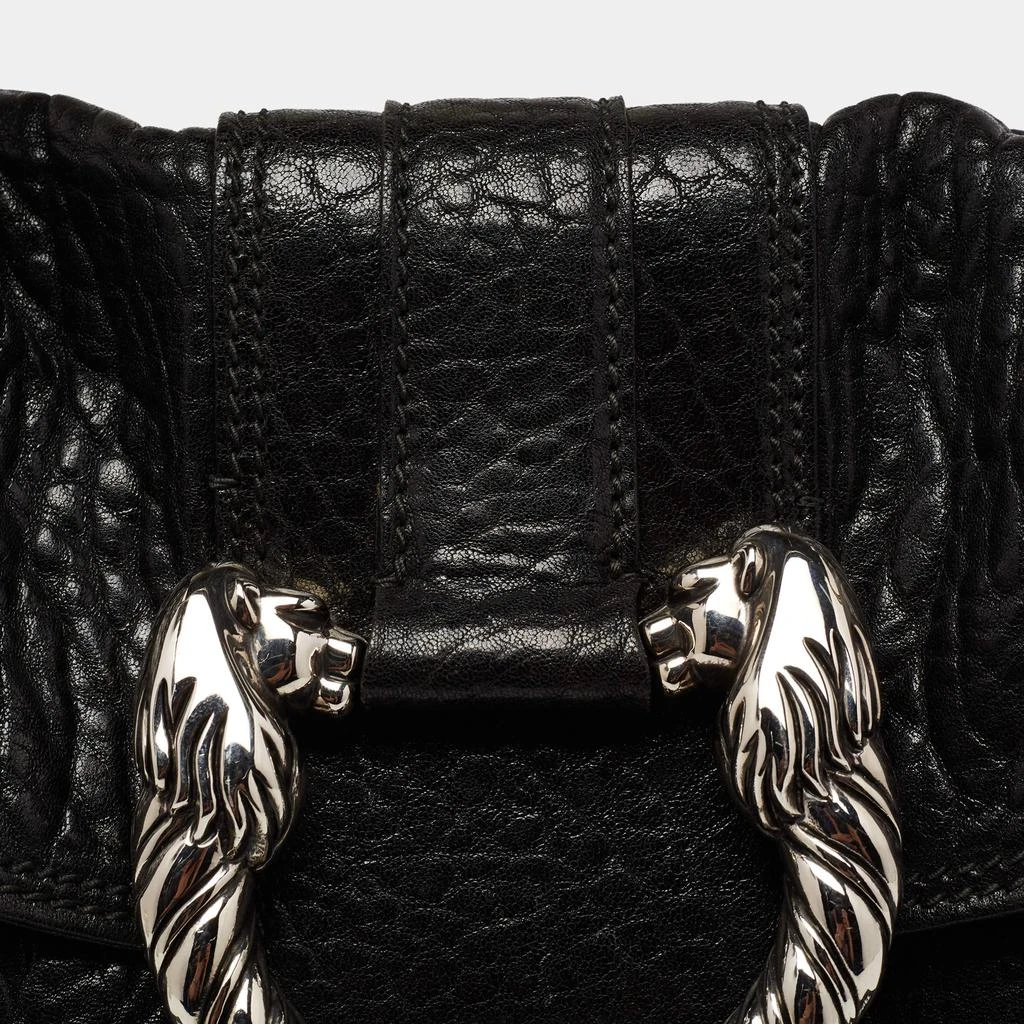 商品[二手商品] BVLGARI|Bvlgari Black Leather Leoni Flap Shoulder Bag,价格¥3705,第5张图片详细描述