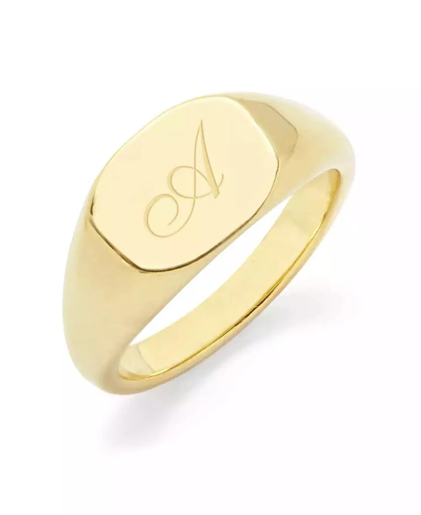 商品brook & york|Reagan Initial Signet Gold-Plated Ring,价格¥521,第1张图片