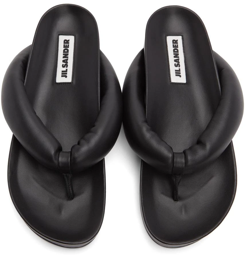 商品Jil Sander|Black Oversize Flip Flop Sandals,价格¥4516,第5张图片详细描述