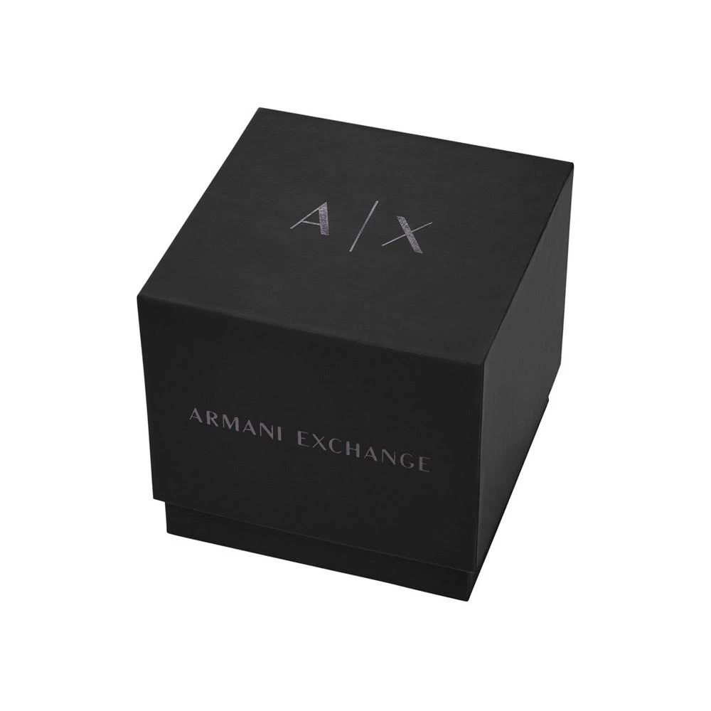 商品Armani Exchange|Men's Multifunction Black Leather Strap Watch,价格¥1130,第4张图片详细描述