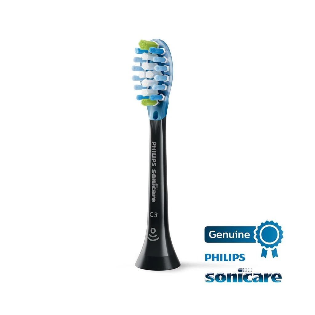 Philips Sonicare Genuine C3 Premium Plaque Control Replacement Toothbrush Heads, 4 Brush Heads, Black, HX9044/95 商品