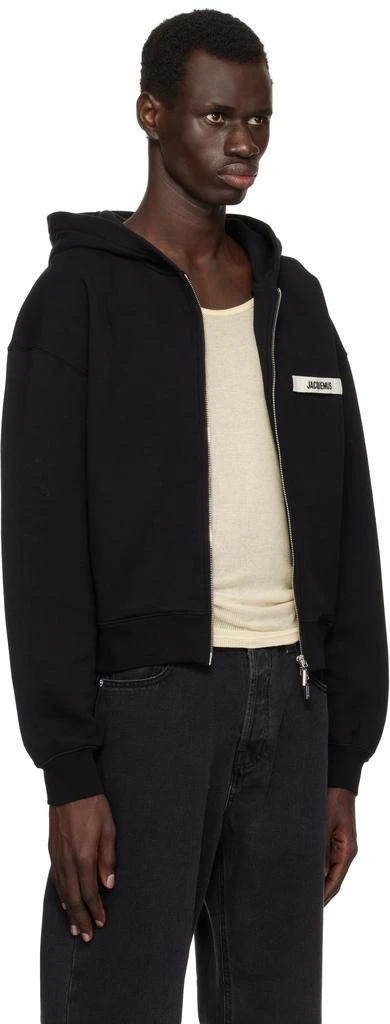 商品Jacquemus|Black La Casa 'The Gros Grain zipped' Hoodie,价格¥2792,第2张图片详细描述