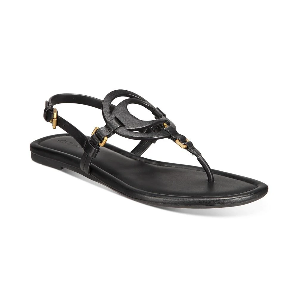 商品Coach|Women's Jeri Leather Sandals,价格¥452,第1张图片