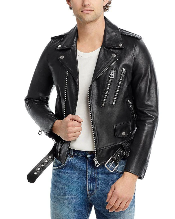 商品BLK DNM|Slim Fit Moto Leather Jacket,价格¥3388,第3张图片详细描述