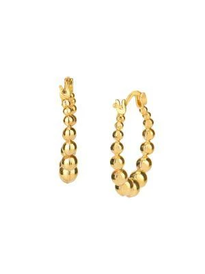 商品Gabi Rielle|Color Forward 14K Yellow Gold Vermeil Cavier Hoop Earrings,价格¥529,第1张图片