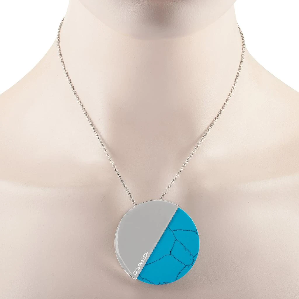 商品Calvin Klein|Calvin Klein Spicy Stainless Steel Turquoise Pendant Necklace,价格¥264,第2张图片详细描述
