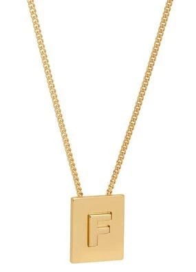 商品Celine|Alphabet金色饰面字母F黄铜项链,价格¥3739,第1张图片