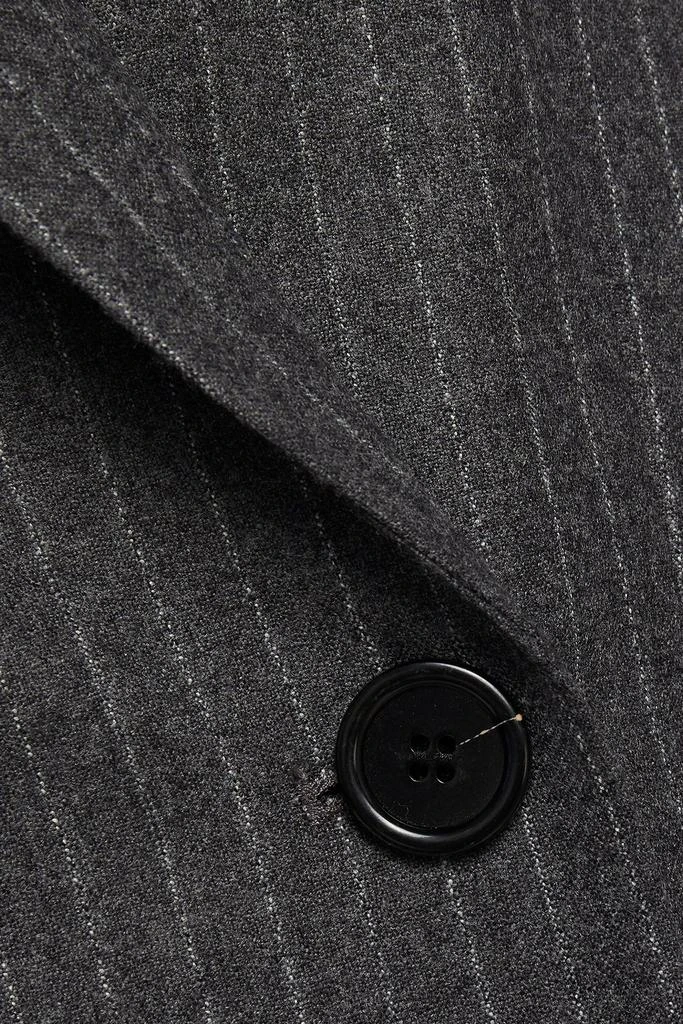 商品Maje|Double-breasted pinstriped wool and cashmere-blend blazer,价格¥1896,第2张图片详细描述