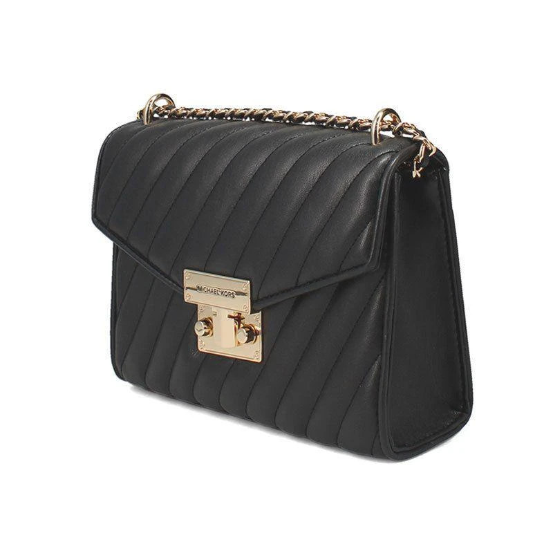 商品Michael Kors|香港直邮Michael Kors 奥莱款 ROSE中号女士人造皮革单肩斜挎包35T0GXOL2U BLACK,价格¥2344,第5张图片详细描述