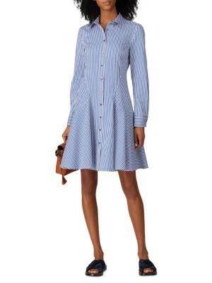 商品Equipment|Striped Knee Lnegth Shirtdress,价格¥723,第1张图片