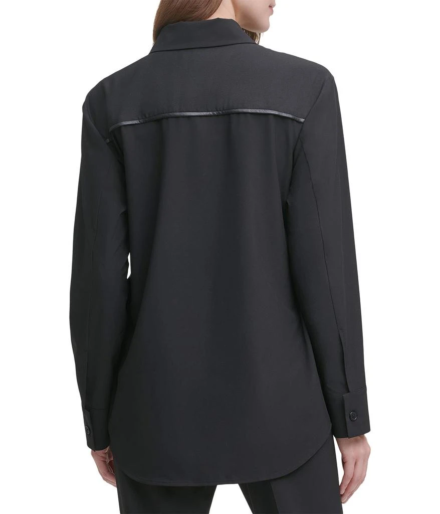 商品Calvin Klein|Long Jacket w/ PU Tie Belt,价格¥659,第2张图片详细描述