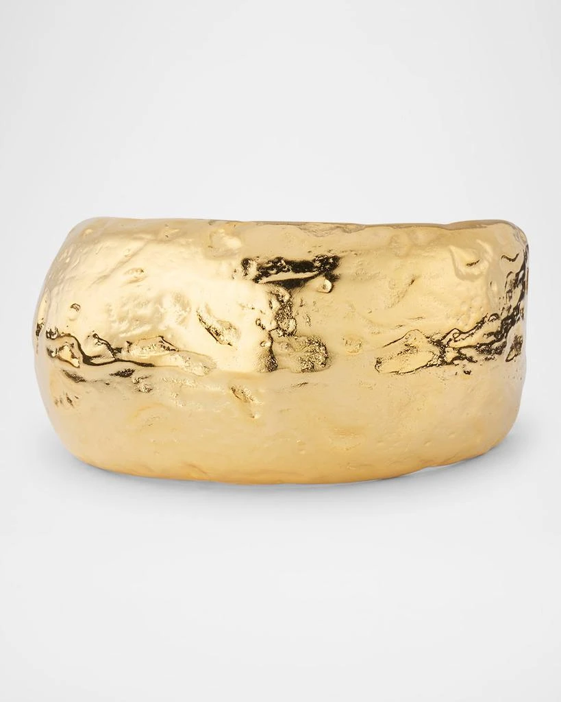 商品Kenneth Jay Lane|22K Hammered Gold Cuff Bracelet,价格¥873,第1张图片