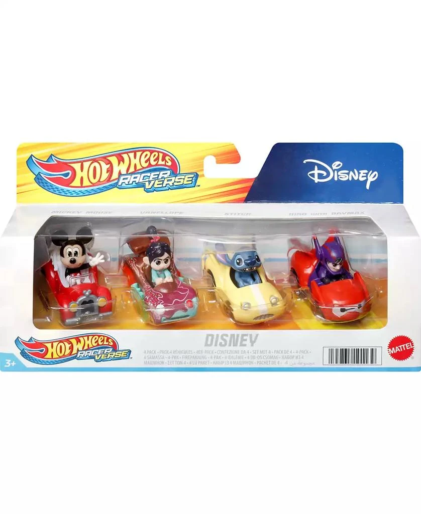 RacerVerse Set of 4 Die-Cast Hot Wheels Cars with Disney Characters as Drivers 商品