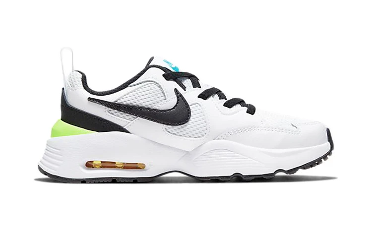 商品[国内直发] NIKE|[预售3天]Air Max Fusion 时尚圆头 防滑减震耐磨透气 低帮 跑步鞋 白黑绿 中童,价格¥267,第8张图片详细描述