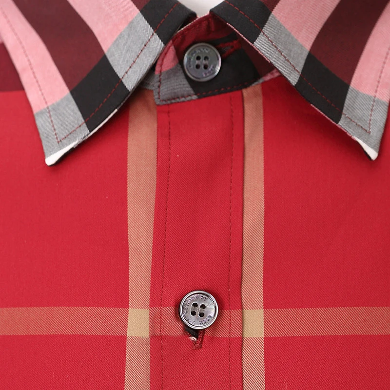 Burberry 博柏利 男士红色经典格子长袖衬衫 4554711 商品