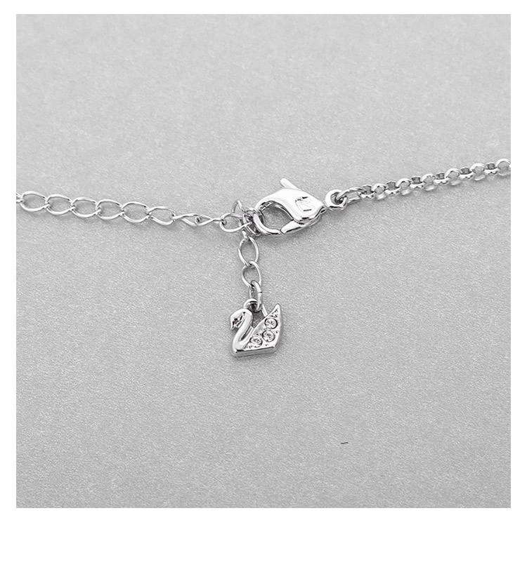 商品Swarovski|Swarovski施华洛世奇银色圆环双环交织女士项链5194452,价格¥1888,第5张图片详细描述