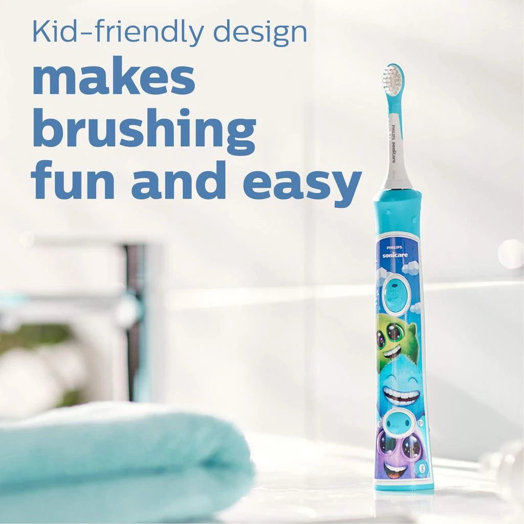 商品Philips Sonicare|Philips Sonicare for Kids 7+ Genuine Replacement Toothbrush Heads, 2 Brush Heads, Turquoise and White, Standard, HX6042/94,价格¥168,第3张图片详细描述