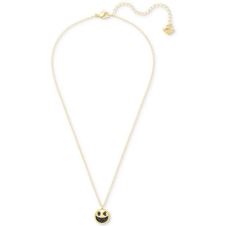 商品Swarovski|Two-Tone Black Crystal Emoji Pendant Necklace,价格¥517,第4张图片详细描述