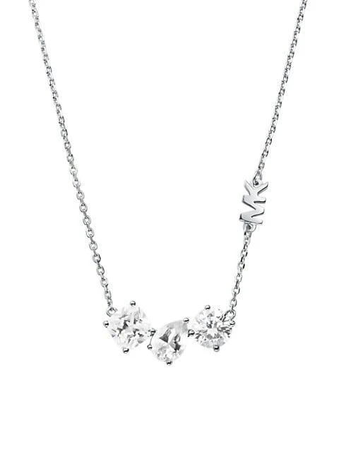 商品Michael Kors|Premium Sterling Silver & Cubic Zirconia Cluster Necklace,价格¥1115,第3张图片详细描述