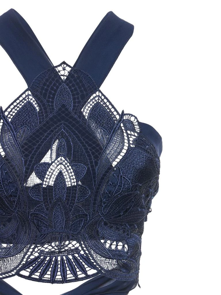 商品Alberta Ferretti|Embroidered Chiffon Crop Top,价格¥2744,第3张图片详细描述