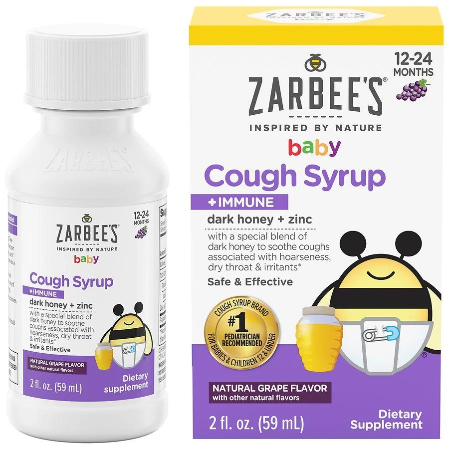 商品ZarBee's Naturals|Baby Cough Syrup + Immune Support Grape,价格¥90,第5张图片详细描述